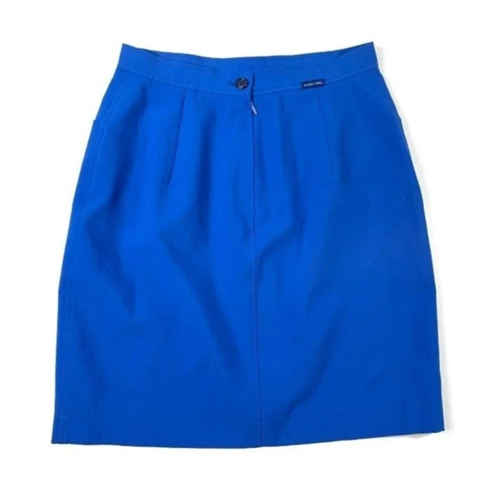 Vintage Thomas Burberry Pencil Skirt Womens 42‎ (US 8) Blue - Picture 4 of 6